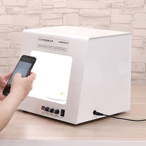 Scatola luminosa per gioielli con giradischi per fotografie, illuminazione professionale per studio di scansione 3D e video