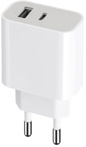 acce2s Chargeur Rapide pour Xiaomi REDMi A7 Pro 15C A5 15 14 A1 Note 11 10 13 A3 12 9T 9 9 10s 9 9 12 A2 8 8 9A 7 10 8 10 9 Double Ports USB + -C 20W