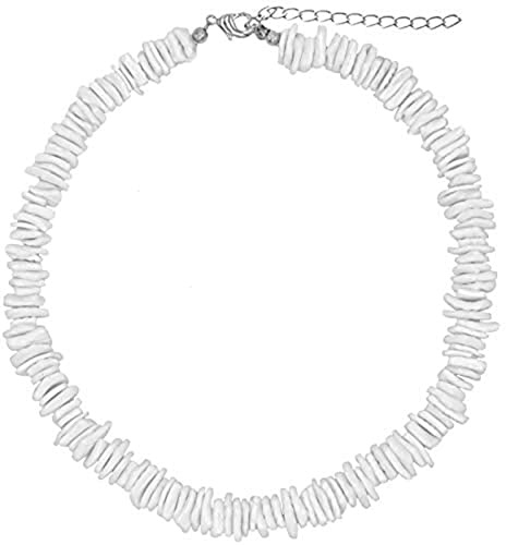 Fycakly Collier avec Pendentif Collier de conque blanche pour filles de coquillage surfeur pour femmes hommes plage bohème