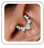 MIYUEFAN Piercing Nariz Acero Quirurgico, Hipoalergénico Aro Septum Anillo Piercing Oreja Labio Anillo Tragus Hélice Daith Cartílago Rook Pendientes (A - Plata(8mm))