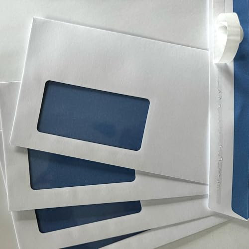 umschlag-discount - 500 Briefumschläge mit Fenster, DIN lang = 220 x 110 mm, mit Laser bedruckbar, Geschäftsumschläge, Fensterumschläge, in Berlin fair verpackt
