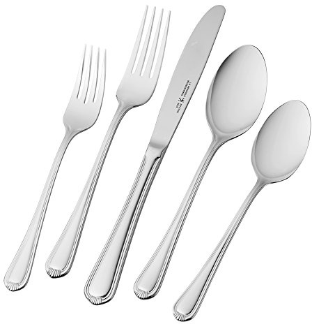 HENCKELS Alcea Flatware Set, 20-Piece, Silver