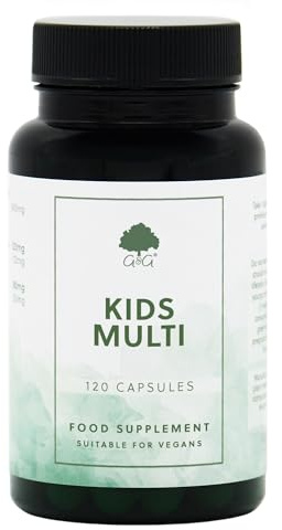 Kids Multivitamin Supplement - Unique Small Vegan Capsules for Little Mouths - 120 Capsules - Non-GMO, Made in The UK - G&G Vitamins
