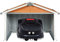 Tidyard Rasenmäher Garage Mähroboter Rasenroboter Rasenmäher-Garage Rasenmäher-Roboter 92 x 97 x 63 cm (B x T x H) Verzinkter Stahl Braun