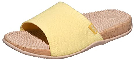 Revs - Maree - Women’s Knitted Reflexology Massage Sandals, Yellow US8