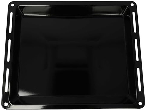 vhbw Backblech kompatibel mit Bauknecht EL-Serie, EL xxxx Backofen - 44,5 x 37,5 x 5 cm, Antihaftbeschichtet, Emailliert, Schwarz