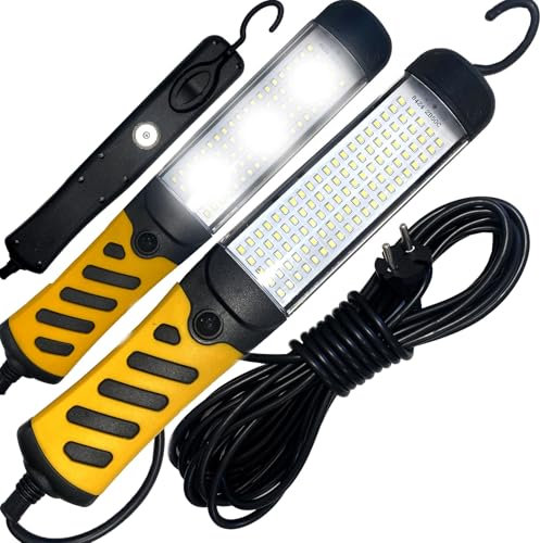 Retoo lámpara de trabajo 1600 lumen de mano para taller y construcción 8m cable de red