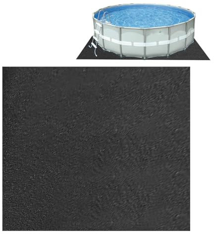 Genikeer Poolunterlage Rechteckig 3x2m, Poolmatten Schutzboden Schwarz Pannensichere, Bodenschutzmatte Pool, Schwimmbecken Matte Pool Bodenplane, Poolmatte Für Oberirdische Schwimmbecken