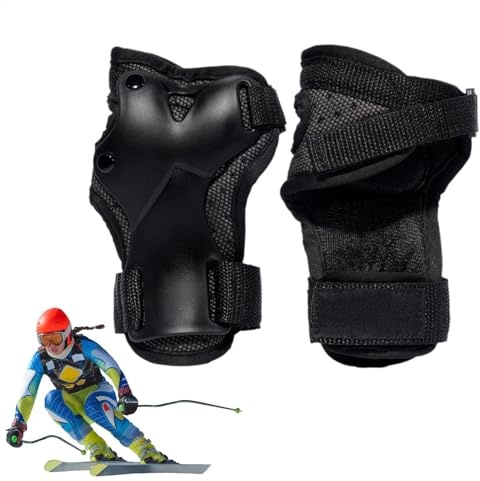 Muñequeras para patinaje, guantes de soporte de mano, protectores de muñeca para patinaje y patineta, equipo de protección para adultos, niños y jóvenes, muñequera deportiva para patinaje seguro y