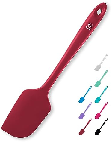 DI ORO Large Silicone Spatula - 600F Heat Resistant, Red