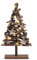 Spetebo Holz Weihnachtsbaum 15 LED - 37x20x6 cm - Tischdekoration Fensterdeko Holzbaum Tannenbaum beleuchtet