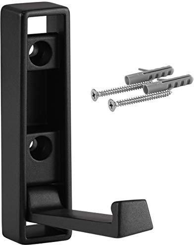 Gedotec Klapphaken Garderobe Kleiderhaken klappbar für Wand-Montage - JUNUS | Kleiderlüfter Metall Anthrazit | Wandhaken zum Aufschrauben | 1 Stück - Aufbau-Haken Bügelhalter inkl. Schrauben