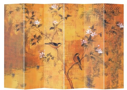 Fine Asianliving Paravent Raumteiler Japanisch Orientalisch Chinesisch Beidseitig L240xH180cm Spanische Wand Trennwand Room Divider Raumtrenner Sichtschutz Bedruckte Canvas Leinwand Asiatisch