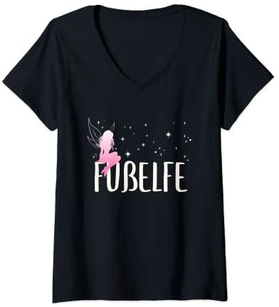 Damen Pediküre Fußpfleger Podologie Fußelfe Podologin T-Shirt mit V-Ausschnitt