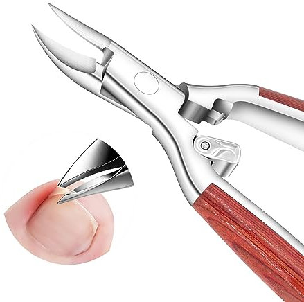 Alicates Cortaúñas de Para Uñas Gruesas o Incrustadas,Cortaúñas de Dedos de los Pies de Acero Inoxidable,Alicates Uñas Pies con Agarre Suave,Pedicura y Manicura Herramienta Red