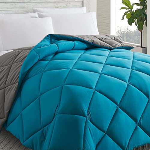 Down Alternative Comforter Algiers Blue/Dark Grey Full Size - Duvet Insert