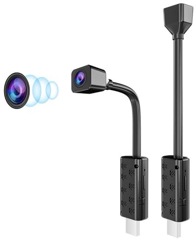 Caméra espion cachée WiFi 4K à angle réglable, USB, Plug-and-Play, vision nocturne, détection de mouvement, visualisation multi-appareils, mini caméra espion, prend en charge une carte mémoire de 128