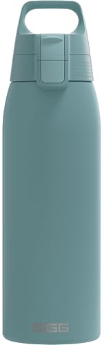 Sigg - Stainless Steel Water Bottle - Shield ONE Morning Blue - Suitable For Carbonated Beverages - Leakproof - Lightweight - BPA Free - Blue - 1L