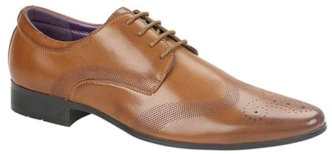 Charles Southwell Mens Stylish Lace-up Brogue Formal, Wedding, Work, Casual, Dress Shoes Sizes 6-12 (Tan 1, UK Footwear Size System, Adult, Men, Numeric, Medium, 10)