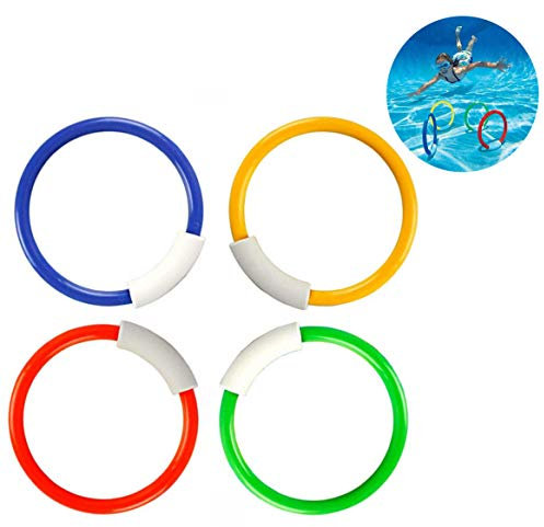 Xrten 4 Pcs Dive Ring per Piscine,4 colori Set Dive Ring Accessori per Piscine Accessori