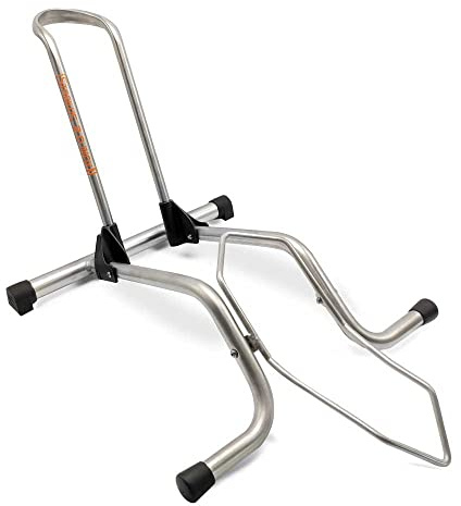 Officine Parolin Cavalletto STABILUS 2.0 Inox | Cavalletto Universale per Bici in Acciaio Inox | Road MTB Gravel City E-Bike | Resistente alle Intemperie | Solo Pneumatico | Made in Italy