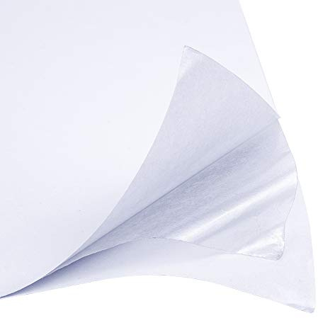 BENECREAT 20 ark A5 dubbelsidiga klibbiga lakan vita självhäftande tejp smörgåslager med dubbelsidig tejp för presentinslagningspapper hantverk handgjort kort, 21 x 14,5 cm