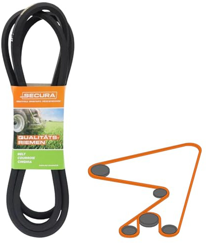 SECURA Courroie trapézoïdale hexagonale AA105 compatible avec tondeuse Husqvarna CT 131 135 151 CTH 155 171