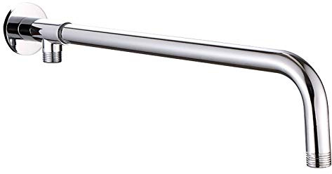 Drenky 43 cm duschhuvud i rostfritt stål med kopparhållare silverpolerad krom duscharm för regn duschhuvud levereras med teflon gängtejp och skruvar