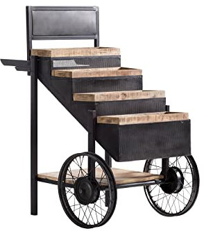 Woodkings Marktwagen Leeds I Metall Holz I Food Car I Imbisswagen I Theke I Buffett I Servierwagen I Präsentationstisch I Vintage Hochzeitsdeko