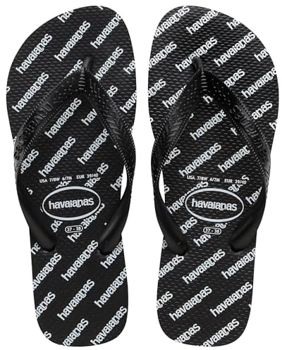 Havaianas Top Logomania Essential Unisex - Adulto FlipFlop Black 39 EU