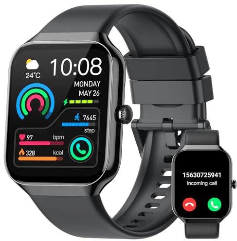 Smart Watch for Men Women Answer/Make Calls, 1.96HD Touch Screen Fitness Watch with Heart Rate/Sleep Monitor/Step Counter, 113+ Sport Mode Activity Trackers IP68 Waterproof Smartwatch for Android/iOS