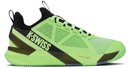 K-Swiss Mens K-Frame Speed Rublo Clay Tennis Shoe, Soft Neon Green Black Neon Lava, 9.5 UK