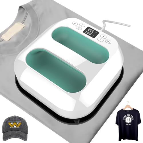 Heat Press Machine, Transfer Machine, T-Shirt Printing Machine with Timer and Rapid Heating, Plotter Press Machine for Pants, Caps, Bags, DIY