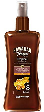 Hawaiian Tropic Protective Dry Spray Oil Sonnenöl LSF 8, 200 ml (1er Pack)