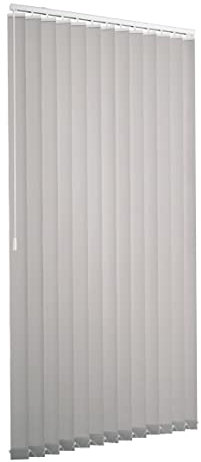 Ventanara® Lamellenvorhang durchgehende Schiene Komplettset Vertikaljalousie 89mm inkl. Montagematerial (Grau (tageslicht), 200 x 180 cm)