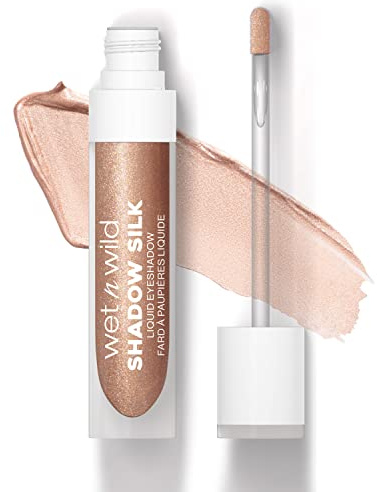 Wet n Wild Shadow Silk Liquid Eyeshadow, Highly-Pigmented Liquid Eyeshadow with Shimmer Finish, Dries Quickly, Easy to Apply with Wand Applicator for Ultimate Precision, Lunar Beige Shade