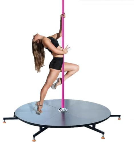 Palo Pole Dance Palcoscenico per Tubi in Acciaio con palo da Ballo in Stile Silicone Portatile per Interni, Adatto per Barre Fitness Rimovibili statiche e rotanti da 45 mm