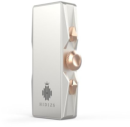 S8 Pro Robin Amplificador de Auriculares Portátil HiFi Equilibrado Dongle DAC para iPod Android PC con sistema Windows/Mac OS/iOS/iPad OS/Harmony OS, Plata