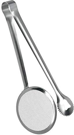 Metaltex Pinza Schiumarola Frittura, Metallo, Argento, 10 cm