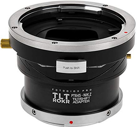 Fotodiox Pro TLT ROKR Compatible with Tilt/Shift Lens Mount Adapter Compatible with Pentax 645 MF (P645) Mount Lenses to Nikon Z-Mount Mirrorless Camera Body