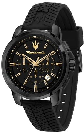 Maserati Herrenuhr, Successo Kollektion, aus Edelstahl, Silikon, mit Silikon-Armband - R8871621011
