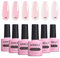 AIMEILI Builder Gel Set, 8 in 1 Builder Nail Gel Builder Gel In a Bottle Quick Building Gel UV LED Builder Base Nail Extension Gel Nagelverlängerung Gel Kit 6-37