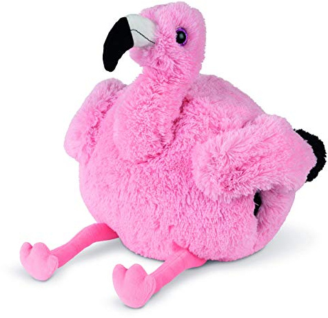 COZY NOXXIEZ Plush Hand Warmer Toys - Safari Animals - Childrens Cute Pillows, Fluffy Soft Plushies, Reusable Animal Cushion Presents for Girls, Boys, Babies (Flamingo)