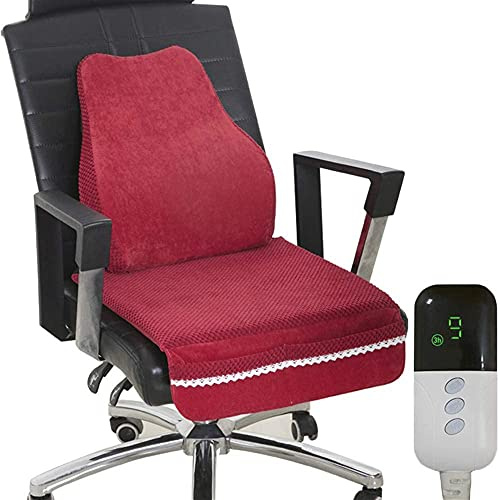 BDXZJ Cojín Asiento Calefactable Asiento Universal, Cojín para Silla de Oficina con Calefacción, Almohadilla para Cubierta de Asiento, 9 Termostatos de Temperatura Controlada, 220V Red