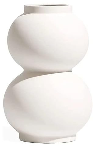 Vase rund | Vase für Pampasgras | Vase Boho Style | Vase Trockenblumen | Keramikvase weiß | Keramikvase rund | Blumenvase weiß | Vase weiß matt | Vase deko