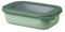 Mepal - Multi Bowl Cirqula Rectangular - Vorratsdose mit Deckel - Geeignet als Luftdichte Aufbewahrungsbox für den Kühlschrank, Mikrowellengeschirr & als Frischhaltedosen - 500 ml - Nordic Sage