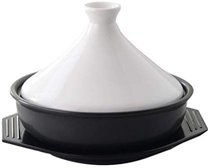 Moroccan tagine Pot Small tagine Bowl Round Ceramic Casserole Clay Pot with lid Heat-Resistant hot Pot earthen Pot