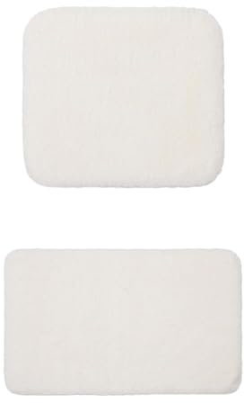 Gözze Badteppich Deluxe 2er Set, 50x45 cm + 60x100 cm, Farbe: Creme