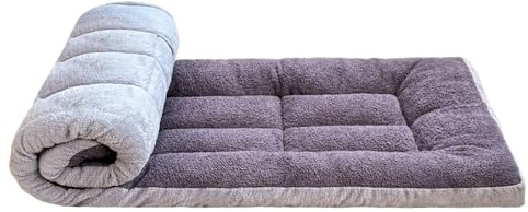 Thick Camping Sleeping Pad - Soft Lamb Fluff Camping Cot Pads for Adults, Lightweight Foldable Sleeping Mat, Non-Slip Camping Mattress Pad for Travel Backpacking Hiking Car Tent Home Office Nap