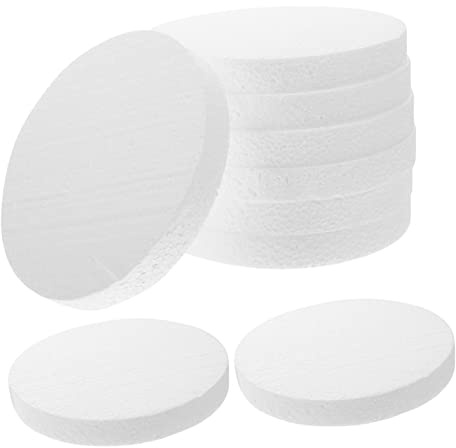 SAFIGLE 16 Pezzi Dischi Rotondi in Schiuma per Decorazione Torte e Artigianato Vassoi Leggeri per Supporto Torte e Pratica Decorazione Materiale Sicuro e Lavorabile per Feste e Matrimonio